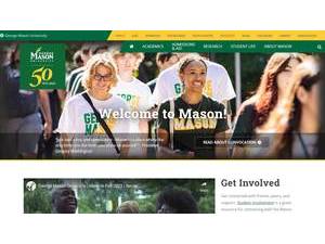 George Mason University's official website homepage screenshot