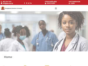 Georgetown American University's official website homepage screenshot