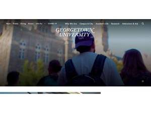 Georgetown University's official website homepage screenshot