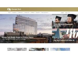 Georgia Institute of Technology's official website homepage screenshot