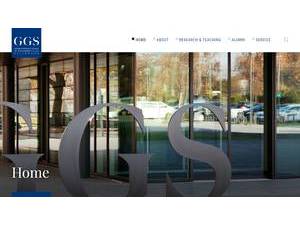 German Graduate School of Management and Law's official website homepage screenshot