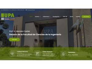 German Paraguayan University's official website homepage screenshot