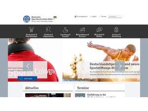 German Sport University Cologne's official website homepage screenshot