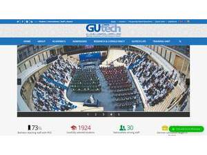 German University of Technology in Oman's official website homepage screenshot