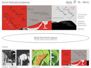 Gerrit Rietveld Academy's official website homepage screenshot
