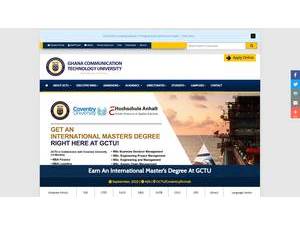 Ghana Communication Technology University's official website homepage screenshot