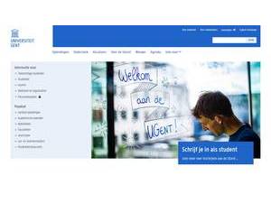 Ghent University's official website homepage screenshot