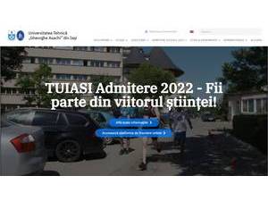 Gheorghe Asachi Technical University of Iasi's official website homepage screenshot