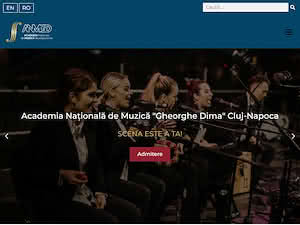 Gheorghe Dima National Music Academy's official website homepage screenshot