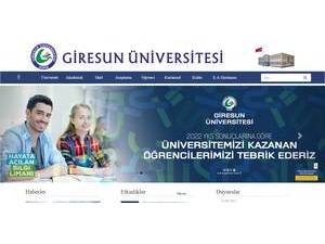 Giresun Üniversitesi's official website homepage screenshot