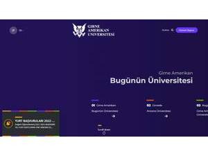 Girne American University's official website homepage screenshot