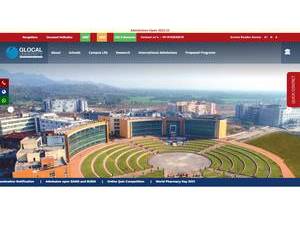 Glocal University's official website homepage screenshot