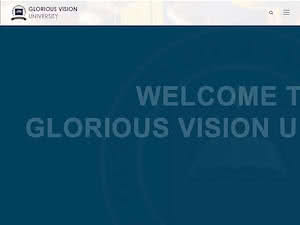 Glorious Vision University's official website homepage screenshot