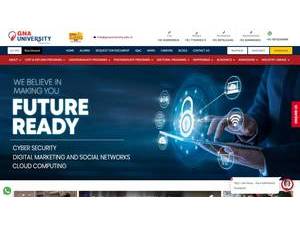GNA University's official website homepage screenshot