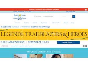 Goldfarb School of Nursing at Barnes-Jewish College's official website homepage screenshot