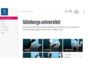 Göteborgs universitet's official website homepage screenshot
