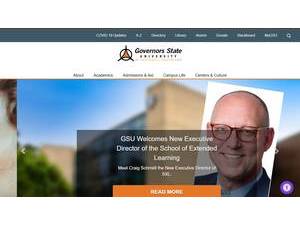 Governors State University's official website homepage screenshot