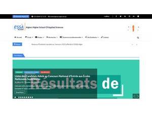 Graduate School of Applied Sciences of Algiers's official website homepage screenshot