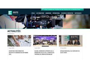 Graduate School of Building Engineering of Paris's official website homepage screenshot