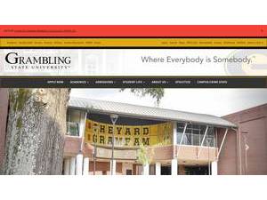 Grambling State University's official website homepage screenshot