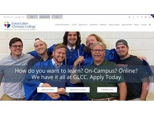 Great Lakes Christian College's official website homepage screenshot