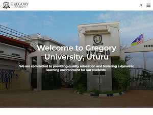 Gregory University, Uturu's official website homepage screenshot