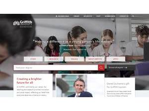 Griffith University's official website homepage screenshot