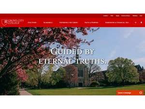 Grove City College's official website homepage screenshot