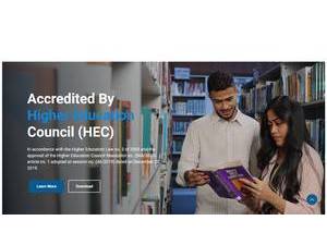 Gulf University's official website homepage screenshot