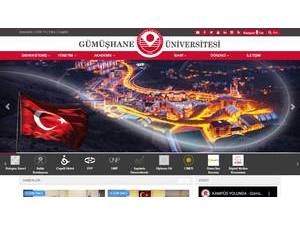 Gümüşhane Üniversitesi's official website homepage screenshot