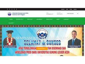 Gunung Leuser University of Aceh's official website homepage screenshot