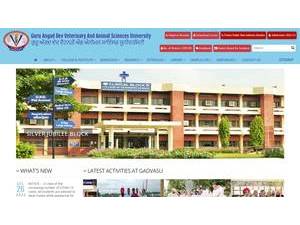 Guru Angad Dev Veterinary and Animal Sciences University's official website homepage screenshot