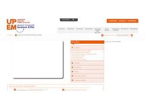 Gustave Eiffel University's official website homepage screenshot