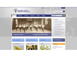 Gymnastik- och idrottshögskolan's official website homepage screenshot