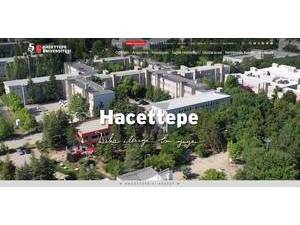 Hacettepe University's official website homepage screenshot