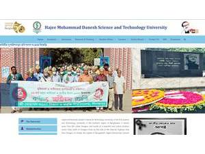 Hajee Mohammad Danesh Science and Technology University's official website homepage screenshot