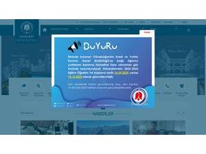 Hakkari Üniversitesi's official website homepage screenshot