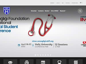 Haliç Üniversitesi's official website homepage screenshot