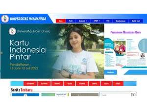 Halmahera University's official website homepage screenshot