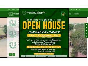 Hamdard University's official website homepage screenshot