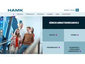 Häme University of Applied Sciences's official website homepage screenshot