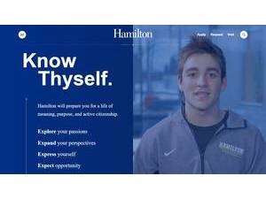 Hamilton College's official website homepage screenshot