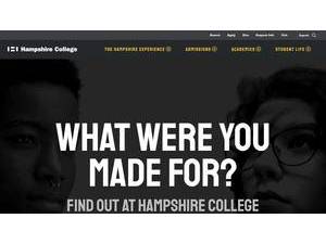 Hampshire College's official website homepage screenshot