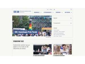 Handelshøjskolen i København's official website homepage screenshot