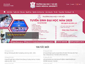 Hanoi Medical University's official website homepage screenshot