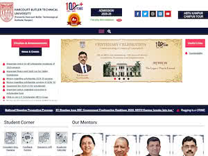 Harcourt Butler Technical University's official website homepage screenshot