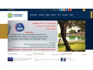 Harran Üniversitesi's official website homepage screenshot