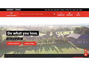 Hartpury University and Hartpury College's official website homepage screenshot