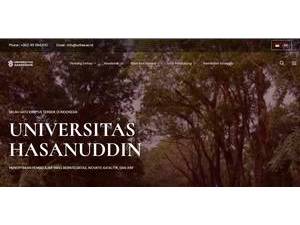 Hasanuddin University's official website homepage screenshot