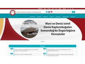 Hatay Mustafa Kemal University's official website homepage screenshot